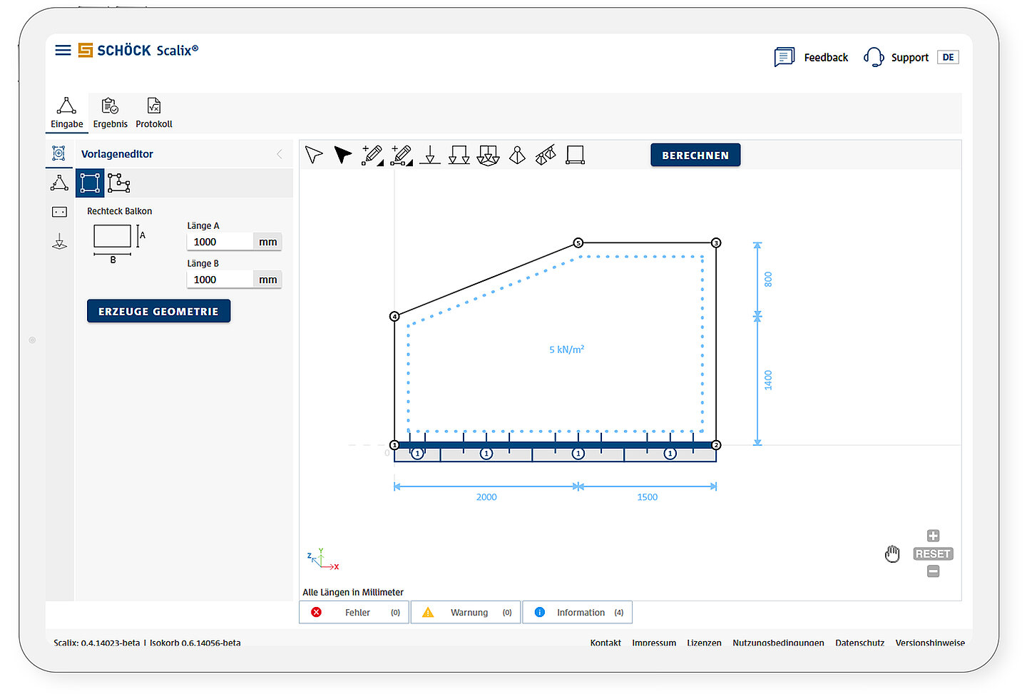 Modul Balkon Stahlbeton – Stahlbeton (Isokorb®)